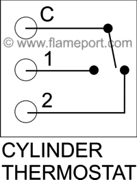 3 wire changeover cylinder thermostat