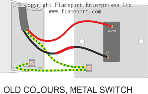 One way metal switch connections, old colours
