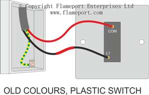 One way plastic switch connections, old colours