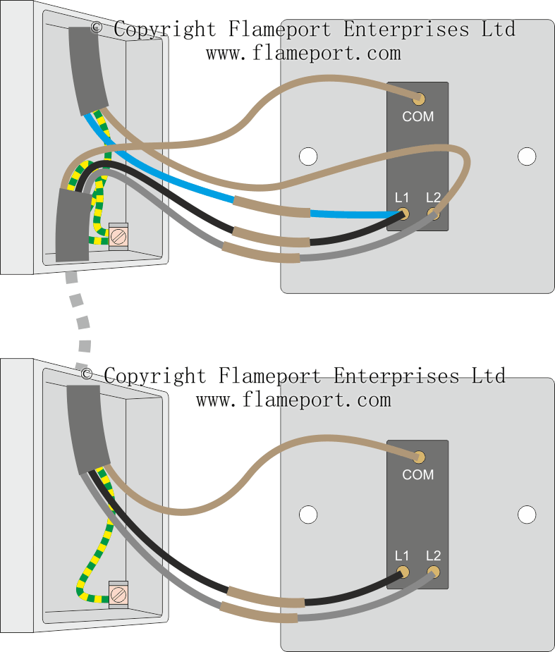 Two Way Switched Lighting Circuits 1, Single Switch Wiring Diagram Uk