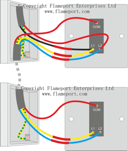 Two way switch connections, old colours