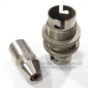 Metal bayonet double socket with separate plug