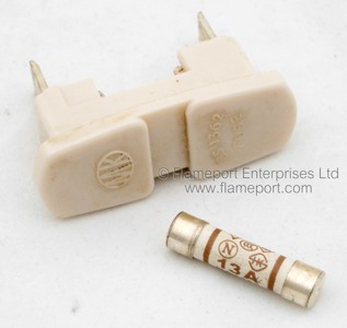 Fuse carrier and modern replacement BS1362 fuse from MK6138 FCU