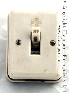 White WYylex isolator switch in the OFF position