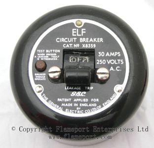 GEC ELF circuit breaker, 30 Amps, 250 Volts