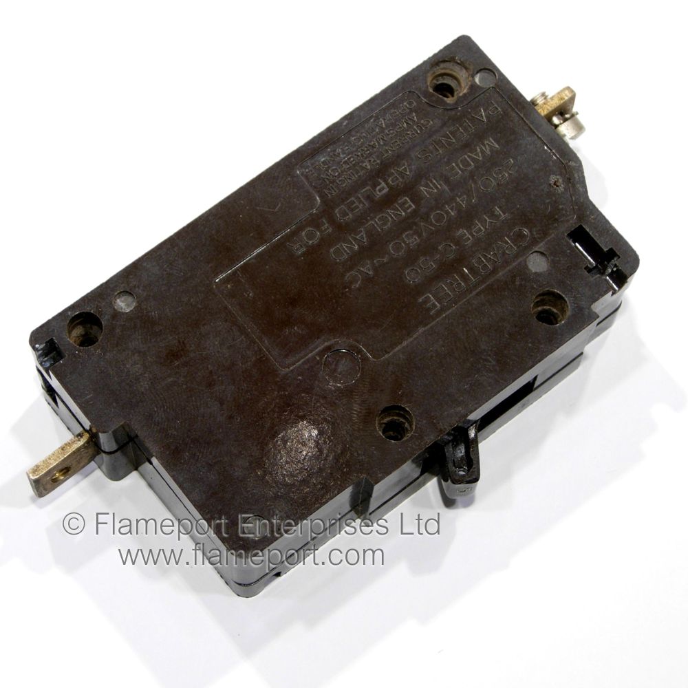 Crabtree C50 C-50 M3 MCB Miniature Circuit Breaker BS3871 single pole 