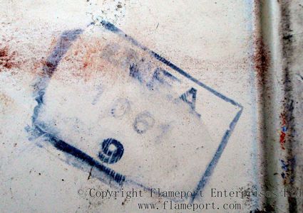 Base stamp on old GEC 3-way metal fusebox