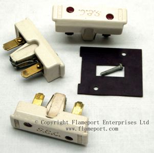 Fuses and switch cover from GEC metal fuse box