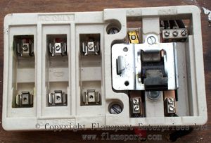 Interior view of a MEM ceramic fusebox