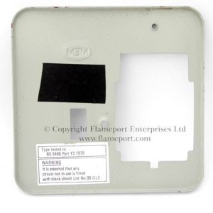 MEM 2 way metal fuse box cover plate