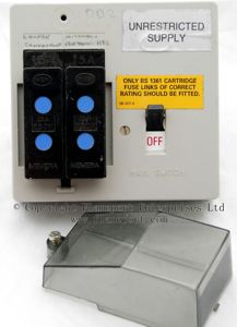 MEMERA 3 plastic fusebox with front cover removed