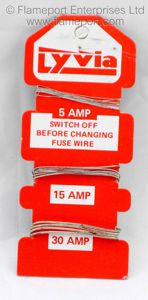 Lyvia fusewire card with three types of wire (front)
