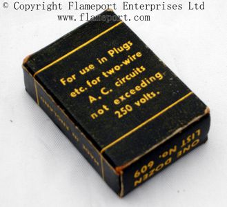 Back view of a box containing 10A fuses