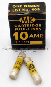 MK Cartridge Fuse Links, 10 Amp, BS1362