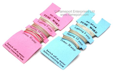 NU-STAR fusewire cards in blue and pink