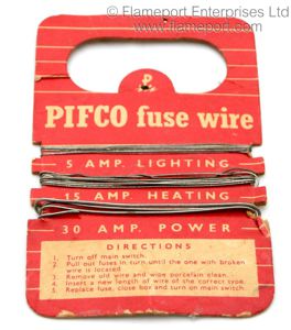 Old Pifco fusewire card