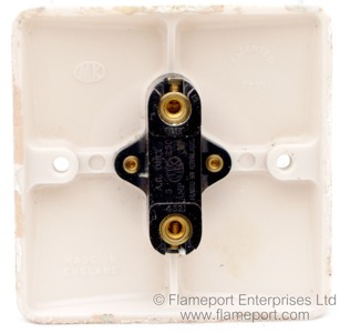 Rear terminals on a single gang one way MK light switch