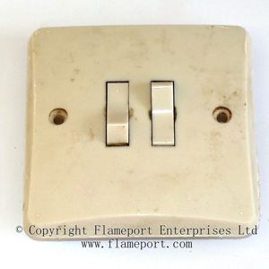 Old MK light switch, double