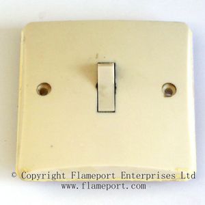 Old MK light switch, single