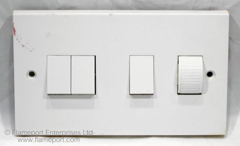 White plastic MK Moodsetter dimmer switch