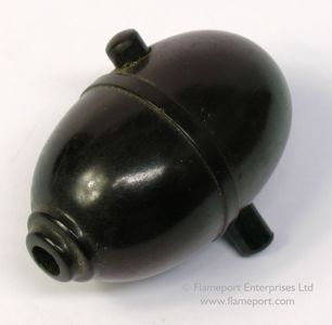 Crabtree brown bakelite pendant switch showing flex entry hole