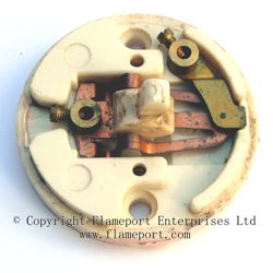 Inside view of ROLLS plastic light switch