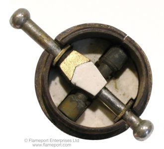 Wooden pendant switch in the off position
