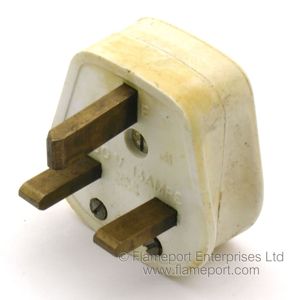 Pins on a BG white plastic 13A 3 pin plug