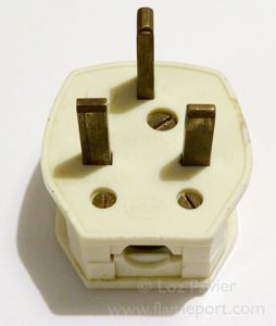 White plastic MEM BS1363 plug