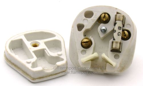 Inside a white plastic MK 13A plug