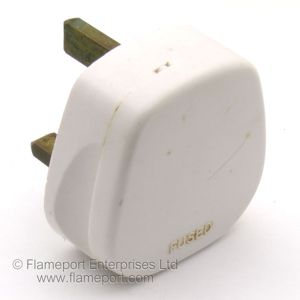 Nettle branded BS1363 13A plug made from white plastic