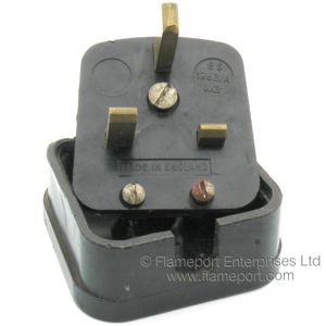 Black plastic Marbo 13A plug