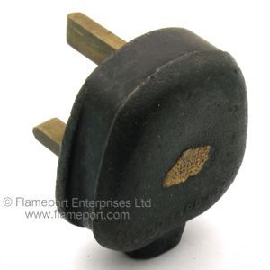 Black rubber DURAPLUG brand 13A mains plug