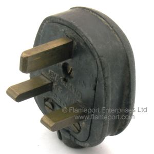 Black rubber DURAPLUG brand BS1363 mains plug