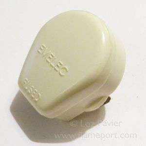 Ivory bakelite Ediswan plug with EMELEC branding