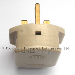 MK 3 pin plug, top view