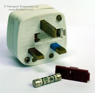 Switched 3 pin plug with 5A fuse removed