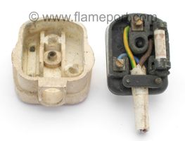 Wrap around style plug showing internal wiring