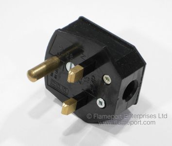 Non standard plug with round earth pin