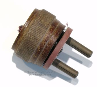Wooden two pin plug