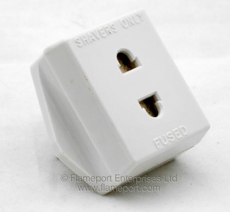 UDC brand white plastic shaver adaptor