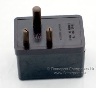 Bakelite WG adaptor showing 5A plug pins