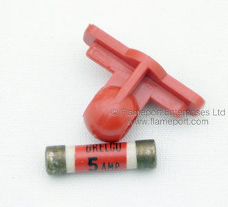 Grelco 5A fuse and red plastic holder