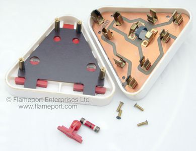 Grelco triangular adaptor dismantled showing individual components