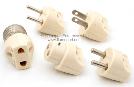 5 piece Volex Temco razor adaptor set