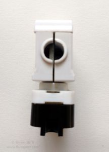Britmac logo on the top of a 13A three pin non standard plug