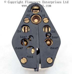 Base of the Fitall plug showing various pin options