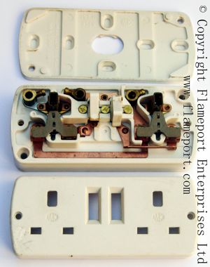MK2949 double socket outlet front plate