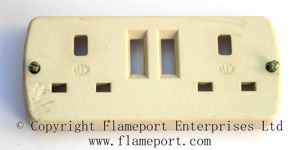 MK2949 double socket outlet front plate