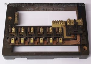 Dismantled brown Wylex fuse box